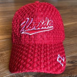 Florida FL university Premium Breathable Mesh Cap RED